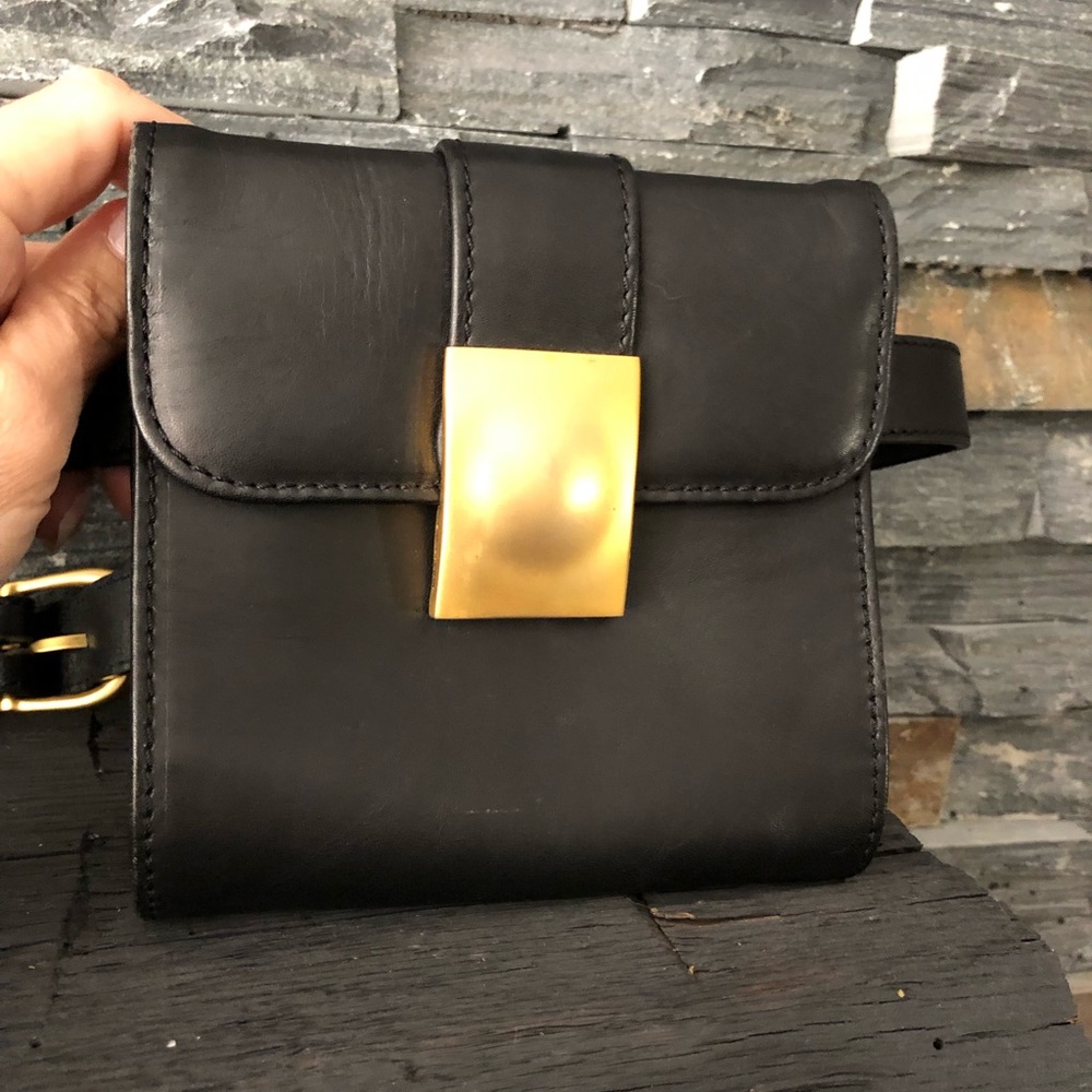 Black and Gold Belt Bag - 28”-32” loops